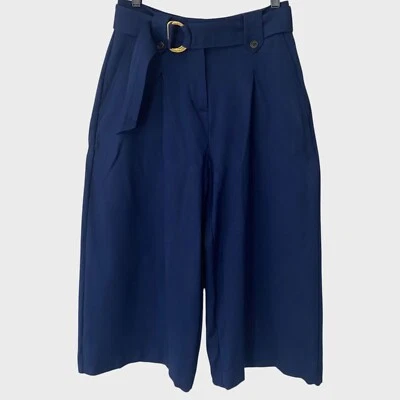 Lauren Ralph Lauren Belted Pleated Wide-Leg Cropped Pant Women's Petite Medium - Image 1 of 4