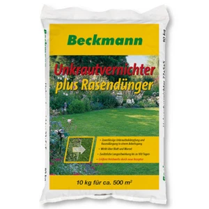 BECKMANN Unkrautvernichter plus Rasendünger 10 kg Langzeitwirkung NPK 22-5-5 - Bild 1 von 1