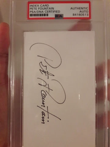 Pete Fountain NEW ORLEANS Jazz Musician Clarinetist Signed Card PSA ENCAPSULATED Cover