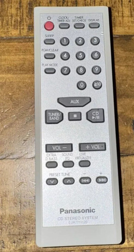 Genuine OEM PANASONIC EUR7711110 COMPACT STEREO REMOTE CONTROL with ...