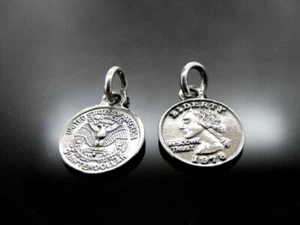 Liberty USA Coin Pendant 925er Silver Symbol Jewelry New - Picture 1 of 1