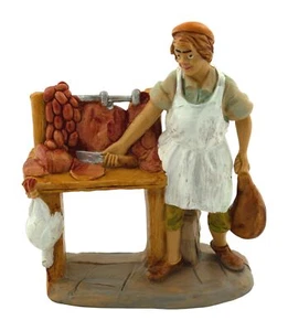 Butcher Nativity Villager 4.25" x 3.6" x 1.55" | Beautiful Handcrafted Christ... - Picture 1 of 3