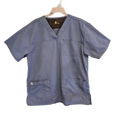 Camisa Médica Carhartt Para Hombres Grande Rip Stop C15208 Bi-swing 4 Bolsillos Cuello en V Foto 1 de 4