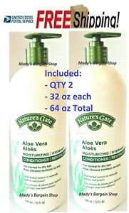 LOT 2 Nature's Gate Aloe Vera Conditioner Moisturize Hydrant Normal Hair 32oz ea