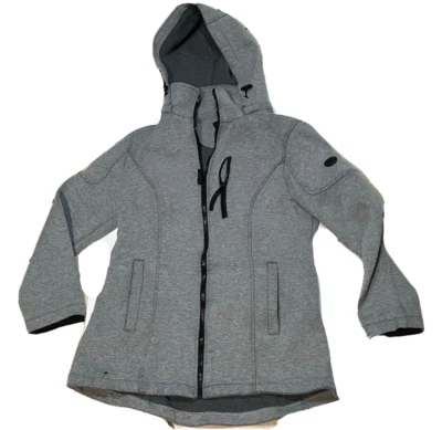 Andrew Marc hoodie full zip jacket sweater womens medium gray - Изображение 1 из 4