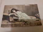 Postcard. Woman. Glamour. Fashion. Vintage. 1909