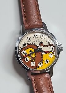 RUHLA Armbanduhr/ DDR Kinderuhr mit Wackelaugen Löwe ,mech., neuwertiger Zustand
