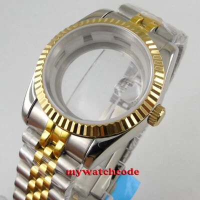 36mm 316L steel sapphire glass Watch Case with strap fit ETA 2836 8215 MOVEMENT - Image 1 of 4