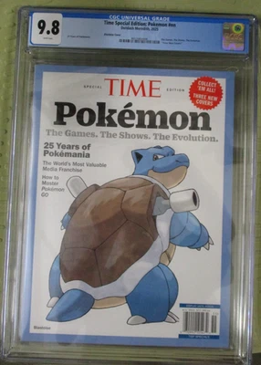TIME MAGAZINE SPECIAL EDITION POKEMON BLASTOISE COVER CGC 9.8 FIRST PRINT 2025 - Image 1 of 4