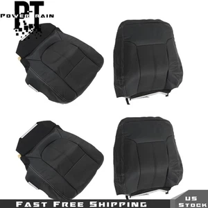 For 2011-2016 Ford F250 F350 F450 F550 Front Driver Passenger Seat Covers Black - Picture 1 of 22