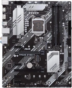 ASUS PRIME Z490-V Intel Z490 DDR4 LGA 1200 ATX Motherboard w/ IO Shield Tested - Afbeelding 1 van 3