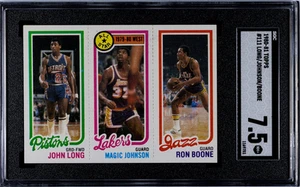 SGC 7.5 - 1980-81 Topps - Long/Magic Johnson/Boone Pistons/Lakers/Jazz HOF - Picture 1 of 2