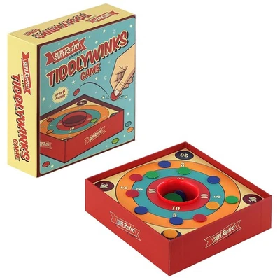 4 Players Traditional Tiddlywinks Game Classic Family Skill Tiddly Retro Game - Image 1 of 4