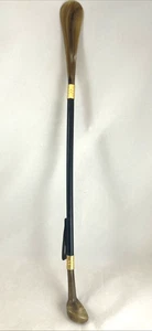 Antiker langer Schuhlöffel mit geschnitztem Golfschlägerkopf - Holz/Messing Beschläge - 20" - Bild 1 von 13