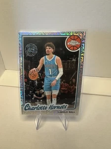 Topps Flagship 2025-26 Lamelo Ball Chrome 1980 Retro Insert-Charlotte Hornets - Picture 1 of 2