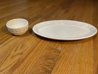 NEW Hallmark Christmas Holiday Winter Snowflake Tree Serving Platter + Dip Bowl - Image 1 of 4