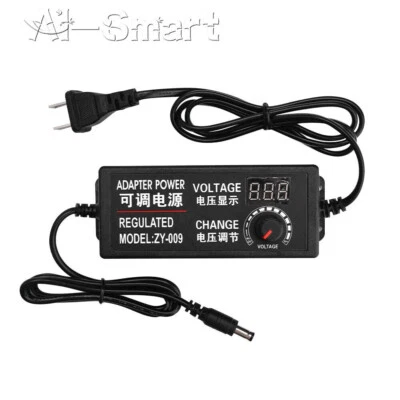 2A 3A 5A Power Supply AC to DC Adapter Adjustable Voltage with Display Screen - Image 1 of 4
