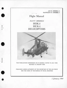 132 Page 1960 Navy HOK-1 HUK-1 Huskie 01-260HBA-1 Helicopter Flight Manual on CD - Picture 1 of 12