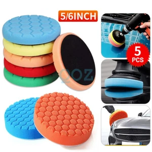 5pc/set 5"(125mm)/6"(150mm) Hex Logic Sponge Buffing Polishing Pads for Polisher - Picture 1 of 18