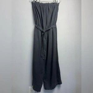 Bella Dahl Tube Top Wide leg Fringe Hem Jumpsuit size Small - Picture 1 of 7