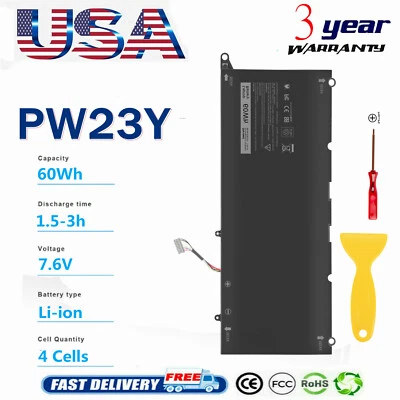 Batería para portátil PW23Y TP1GT para Dell XPS 13 9360 2017 Series TP1GT 0TP1GT RNP72 Foto 1 de 4