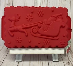 Christmas Santa Reindeer Snowflake Loaf Small Cake Baking Pan Mold Silicone NEW - Picture 1 of 4
