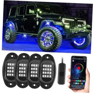 s para Camiones, Luces de Roca LED RGB Control de Aplicación Modo de Música 4 Cápsulas Luz de Roca - Imagen 1 de 7
