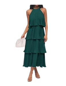 ZESICA Damen Sommer ärmelloses Neckholder Midikleid L - Bild 1 von 5