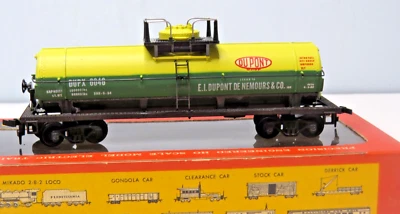 TYCO HO CHEMICAL YELLOW/ GREEN CAR DUPONT DUPX 6046  SINGLE DOME BOXED L-1197 - Image 1 of 4