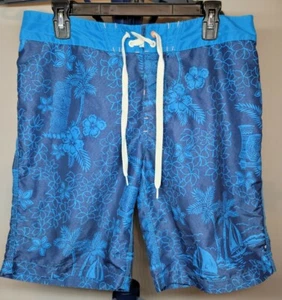 Sperry Top Sider blau Hawaii-Stil Blumenmuster Badehose Herren Größe 34 - Bild 1 von 4