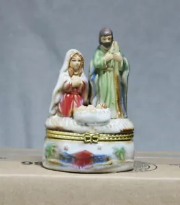 Portagioie Beata Famiglia Gesù Natività Cristianesimo Lusterware - Foto 1 di 8