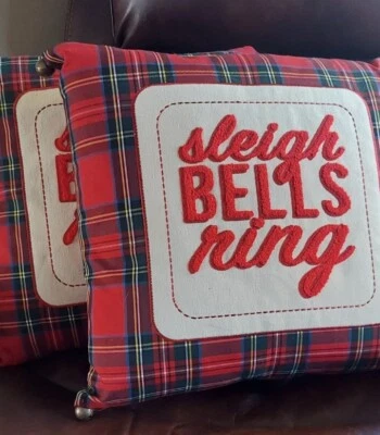 Christmas Pillow Throw pillows Needle point Decorative pillows, 20 x 20 - Image 1 of 3