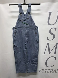 Mens Key Imperial Striped Denim Jeans Carpenters Bib Overalls True Size 32X28. - Picture 1 of 8
