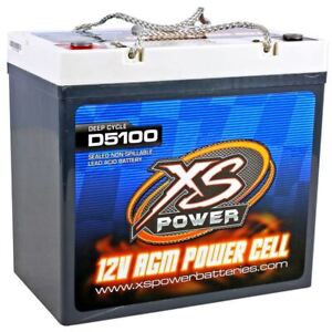 Xs Power D5100 3100 Amp Agm Power Cell Car Audio Battery + Terminal Hardware