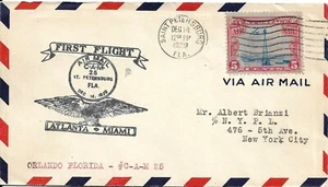  SC# C11 First Flight  Airmail  CAM 25, Atlanta Miami Route, Saint Petersburg - Picture 1 of 2