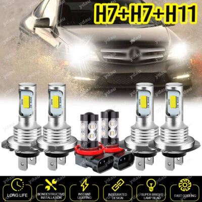 For Mercedes-Benz E350 E320 E550 -6x 6000K LED Headlight + Fog Light Bulbs Kit - Image 1 of 4