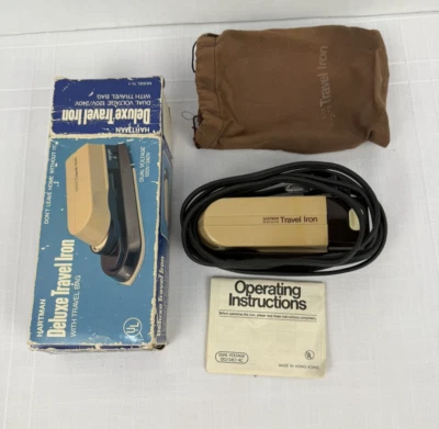 Hierro Hartman de viaje de lujo vintage con bolsa de viaje no. TI-1, 120V 240V Foto 1 de 4