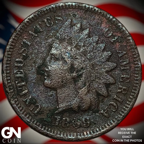 1869 Indian Head Cent Penny  Q7867 Cover