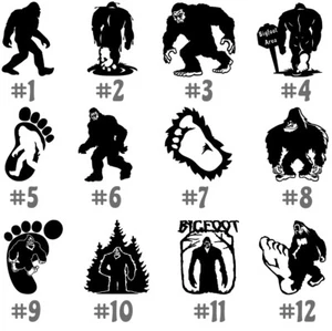 Bigfoot Vinyl Decal Stickers Car Window Laptop Wall Sasquatch Yeti Humanoid Ape - Picture 1 of 17