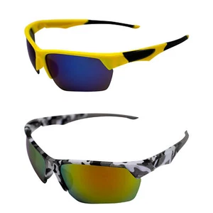 AlterImage Orion Sports Sunglasses 2 Pair Yellow & Camo w/ G-Tech Blue/Red Lens - Picture 1 of 7