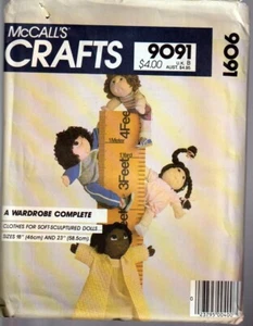 OOP McCalls 9091 Doll Clothes for 18 23 Inch Soft Sculptured Doll Sewing Pattern - Picture 1 of 2