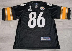 Pittsburgh Steelers Jersey NFL Hines Ward #86 Super Bowl XLV Reebok Sz 48 Black - Picture 1 of 10
