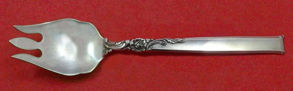 Rosa de Plata por Oneida Pastel de Plata Esterlina Helado Esporque Hecho a Medida 5 3/4" Foto 1 de 1