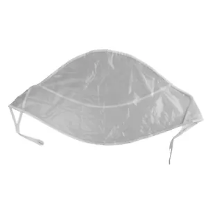 Rain Bonnet With Visor Clear Plastic Rain Hats Rain Scarf Keep Hairstyle - Picture 1 of 4