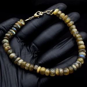 Wonderful Amazing Flash Labradorite 110 Cts Beaded Beautiful Bracelet VK 24 E644 - Picture 1 of 3