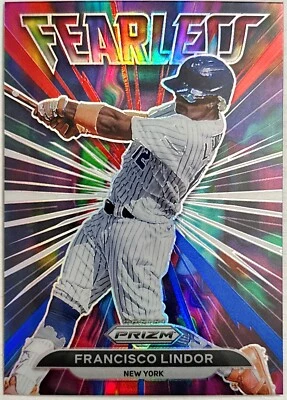 2022 Panini Prizm Fearless Silver Prizm Francisco Lindor #FL-13 New York Mets - Image 1 of 2