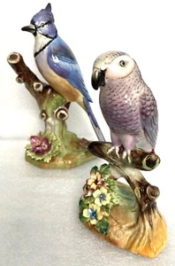 Vintage Adderley Pair of Bird Figurines Made in England Bone China - Picture 1 of 4