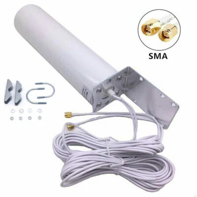 High Gain 10-12dBi Dual SMA Male 698-2700 MHz 3G/4G LTE Omni Outdoor Antenna AO - Image 1 of 4
