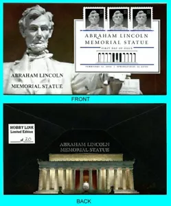 Abraham Lincoln Memorial Statue First Day Cover with Color Cancel - Picture 1 of 1