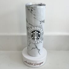 Marble Thermal Starbucks Coffee Cup 20oz Stainless Steel Tumbler Straw Lid